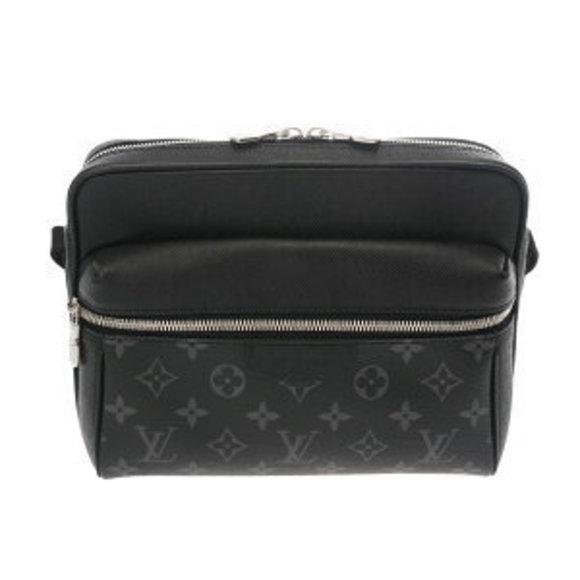 Louis Vuitton Taiga Rama Messenger Bag Noir Black Taurillon Shoulder Bag - Picture 1 of 9